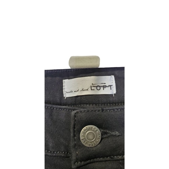 NEW Loft Ann Taylor 2 Curvy High Rise Skinny Jeans Black Chic Minimalist  Career - Picture 5 of 8